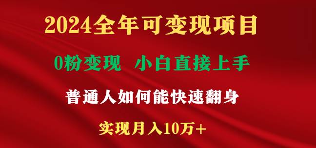 2024年度最新赚钱项目：每天至少收益2000+，小白也能快速上手！-聚财技资源库