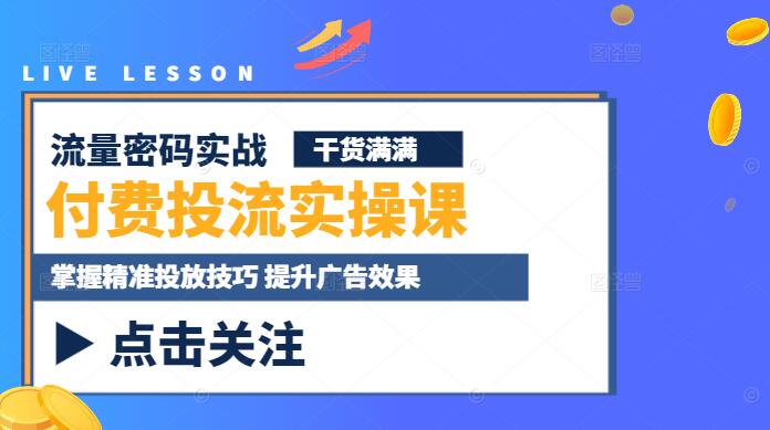 付费投流实操课：掌握精准投放技巧，提升广告效果-聚财技资源库