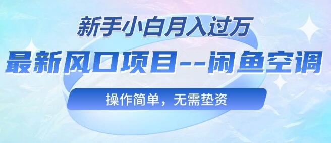 2024年热门项目玩法，闲鱼空调商机，零门槛操作，无需垫资启动！-聚财技资源库