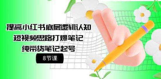 深度解析小红书底层逻辑，短视频创意助力笔记爆红，纯带货笔记打造爆款账号-聚财技资源库