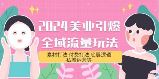 2024美业全域流量引爆秘诀：素材、付费打法及私城运营底层逻辑全解析-聚财技资源库