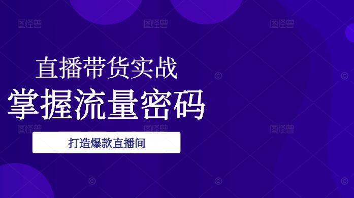 直播带货实战训练营，掌握流量密码，打造爆款直播间！-聚财技资源库