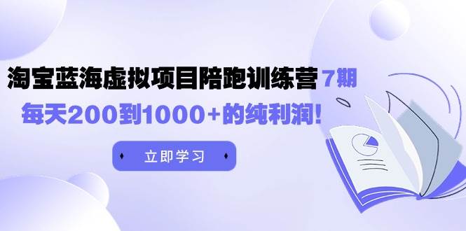 淘宝蓝海虚拟项目玩法，日赚200至1000+纯利润，实战教学助你成功！-聚财技资源库