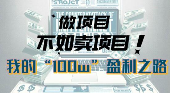 为何卖项目更胜一筹？揭秘我如何赚取100W+的盈利之路-聚财技资源库