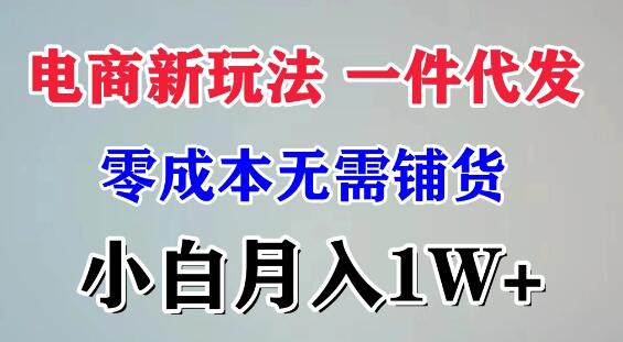 电商一键代发新模式，零成本零库存创业，小白也能月入1W+-聚财技资源库