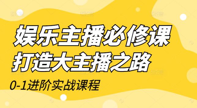 娱乐主播0-1进阶实战课，保姆级必修课，打造大主播之路-聚财技资源库