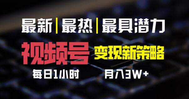 视频号变现秘籍，每日一小时高效运营，轻松实现月入三万+-聚财技资源库