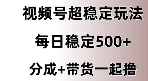 视频号常青赛道揭秘，持久稳定，单日收益稳固500+-聚财技资源库