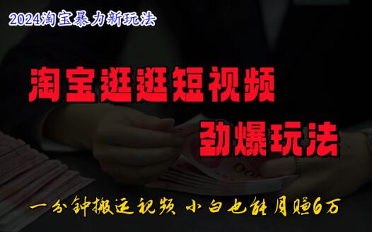 蓝海项目揭秘，淘宝逛逛视频分成计划，日入500+，一分钟轻松搬运视频！-聚财技资源库