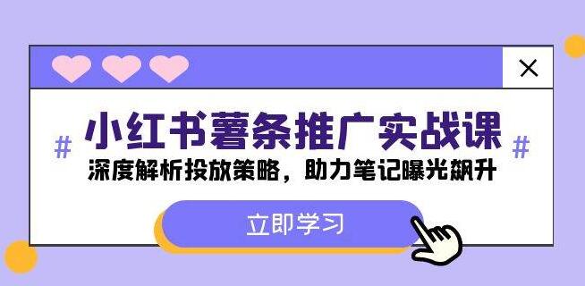 小红书薯条推广实战秘籍，精准解析投放策略，引爆笔记曝光量，轻松提升影响力！-聚财技资源库