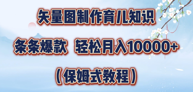 矢量图育儿知识宝典，打造爆款内容，副业创收月入过万！-聚财技资源库