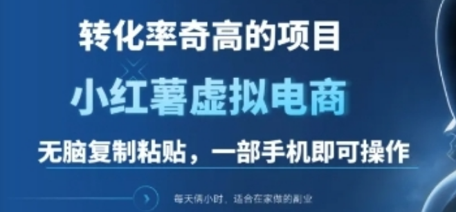 小红书虚拟电商项目，一单49.9元，冷门暴利，转化率惊人！-聚财技资源库