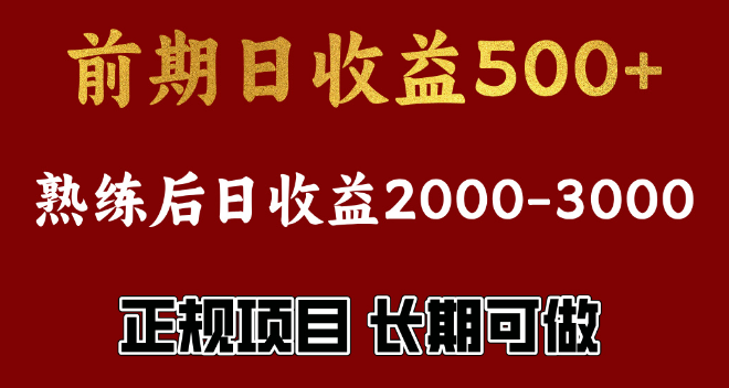 日入500至2000，正规长期副业项目，兼职全职皆宜，快速上手，稳定收益！-聚财技资源库